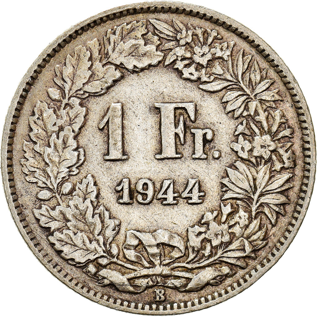 Coin, Switzerland, Franc, 1944, Bern, EF(40-45), Silver, KM:24