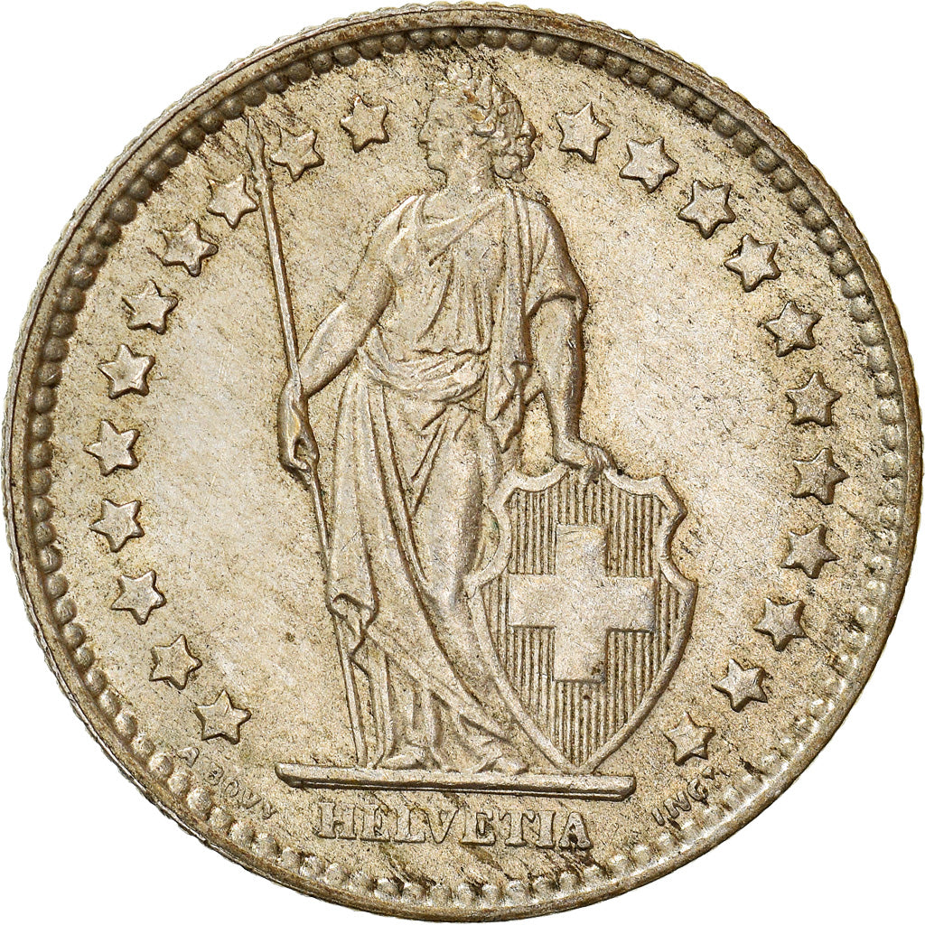 Coin, Switzerland, Franc, 1956, Bern, AU(50-53), Silver, KM:24