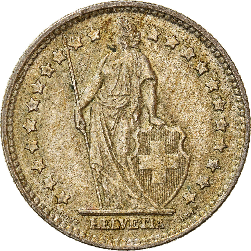 Coin, Switzerland, Franc, 1959, Bern, EF(40-45), Silver, KM:24