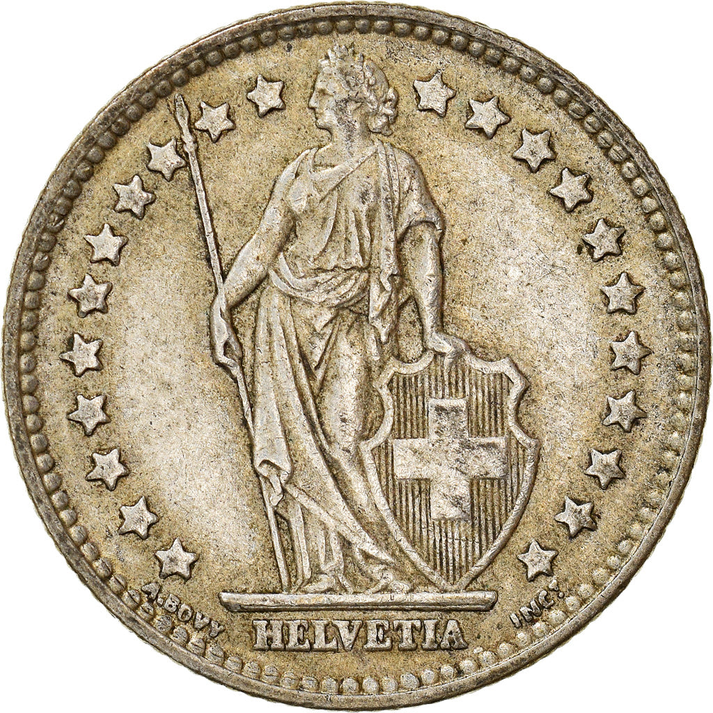 Coin, Switzerland, Franc, 1959, Bern, EF(40-45), Silver, KM:24