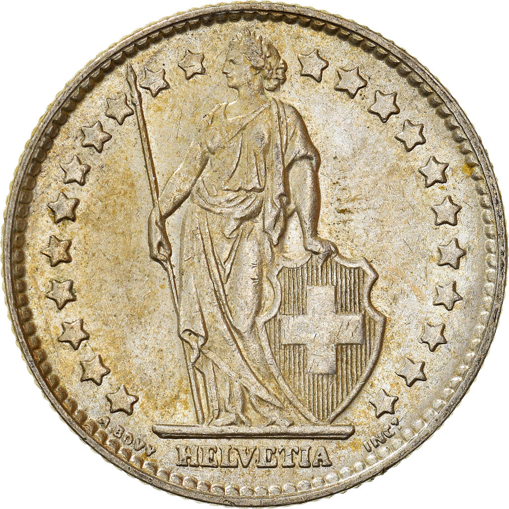 Coin, Switzerland, Franc, 1961, Bern, AU(50-53), Silver, KM:24