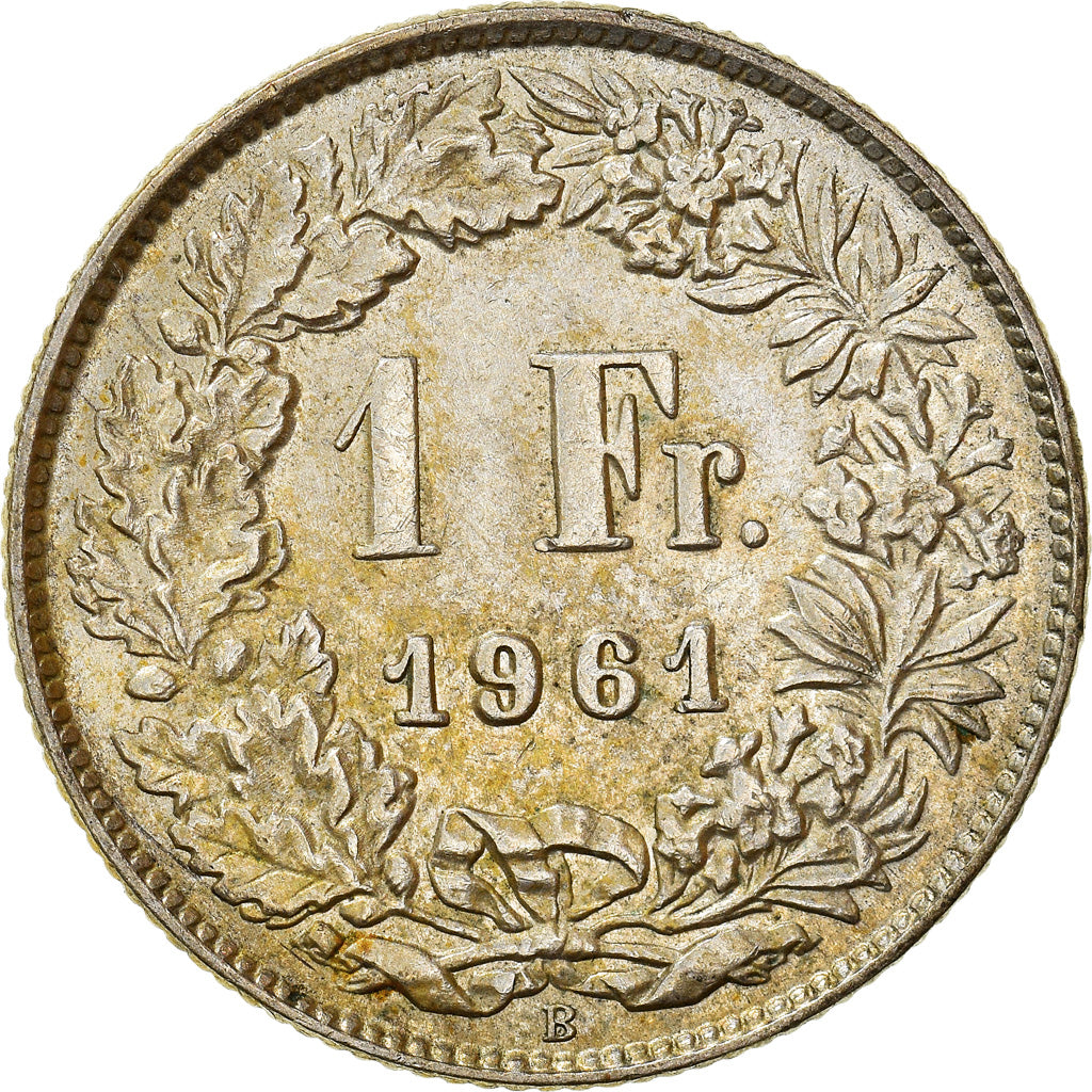 Coin, Switzerland, Franc, 1961, Bern, AU(50-53), Silver, KM:24