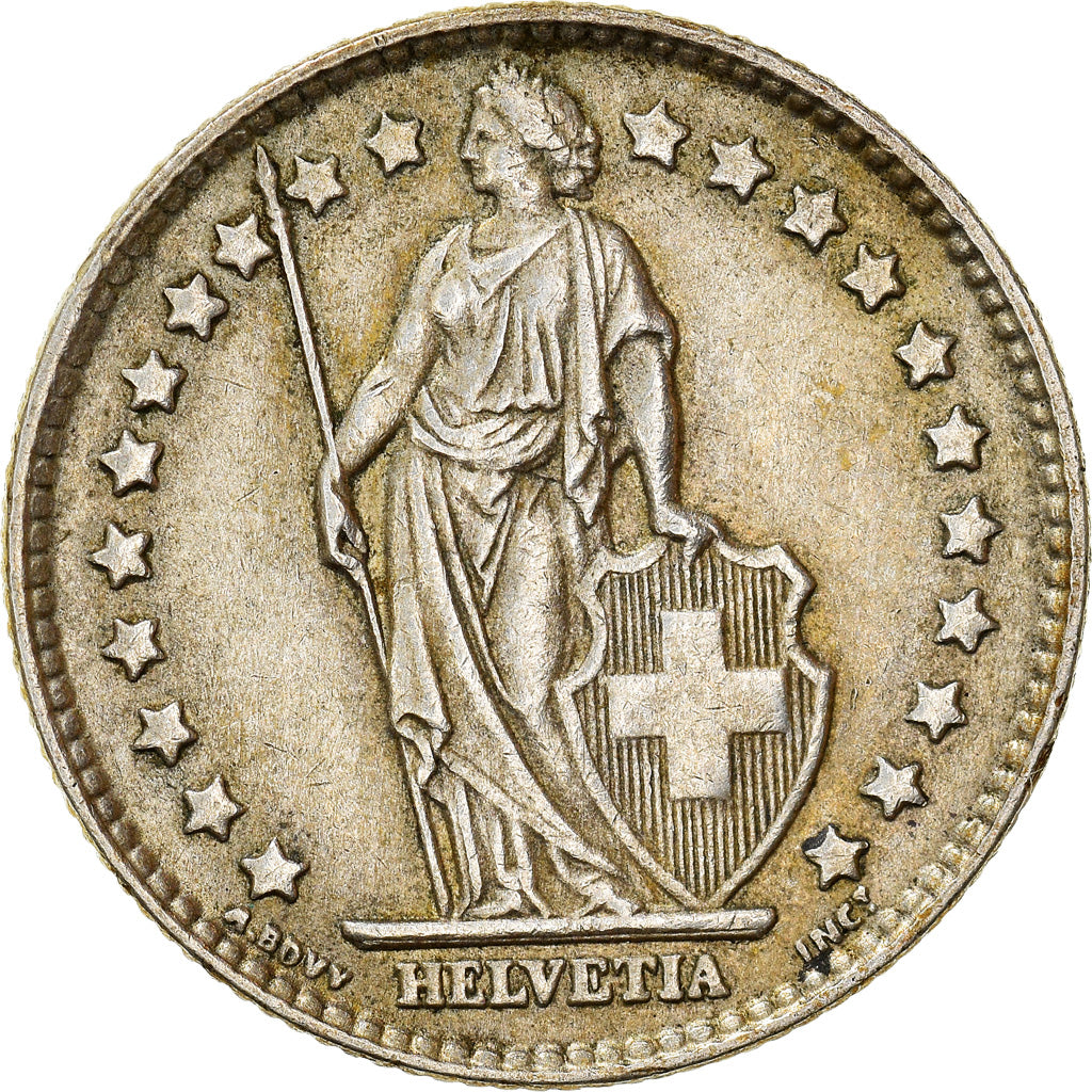 Coin, Switzerland, Franc, 1962, Bern, EF(40-45), Silver, KM:24