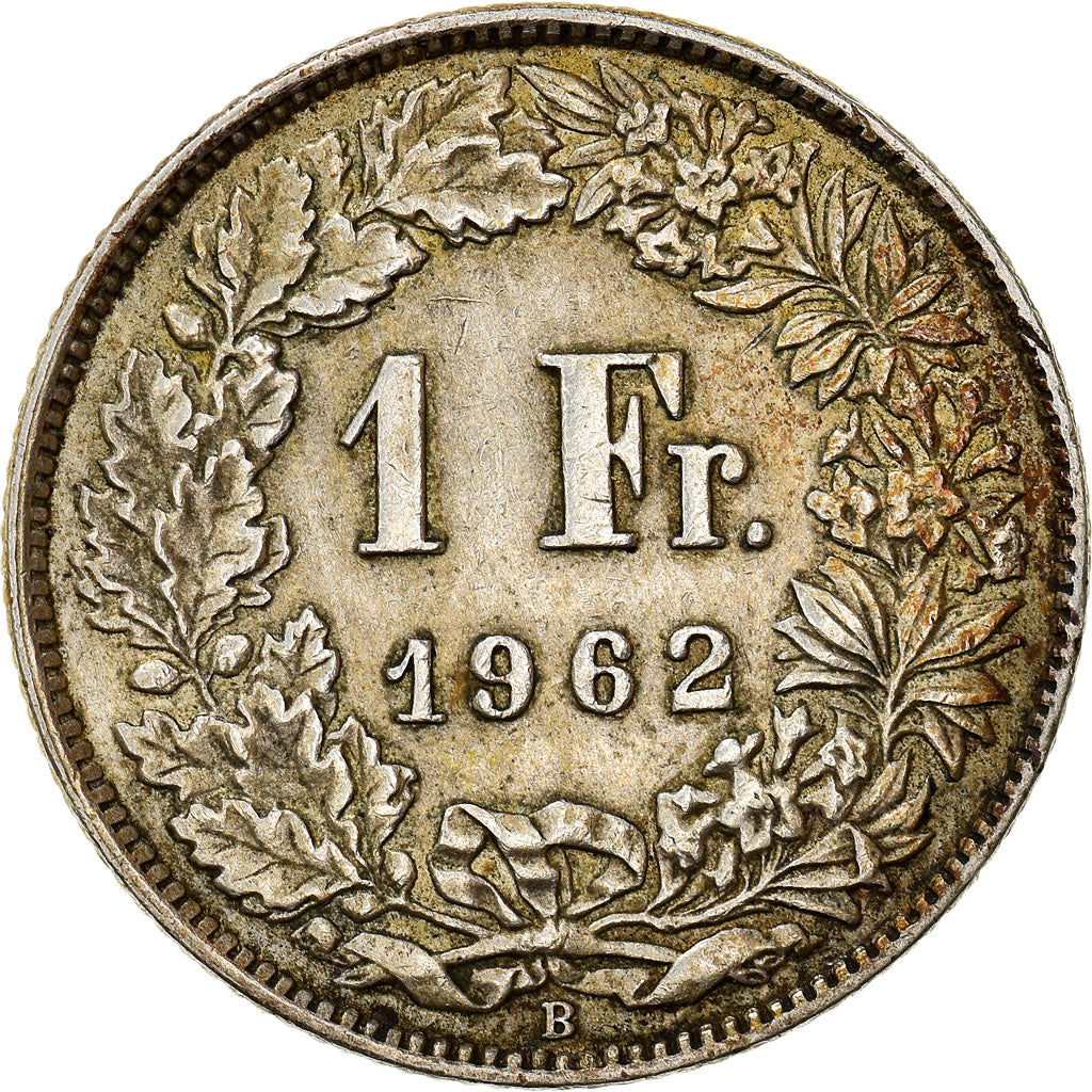 Coin, Switzerland, Franc, 1962, Bern, EF(40-45), Silver, KM:24