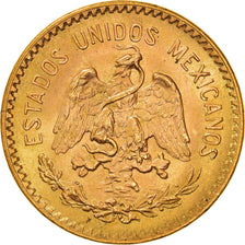 Moneta, Mexico, 10 Pesos, 1959, Mexico City, MS(60-62), Złoto, KM:473