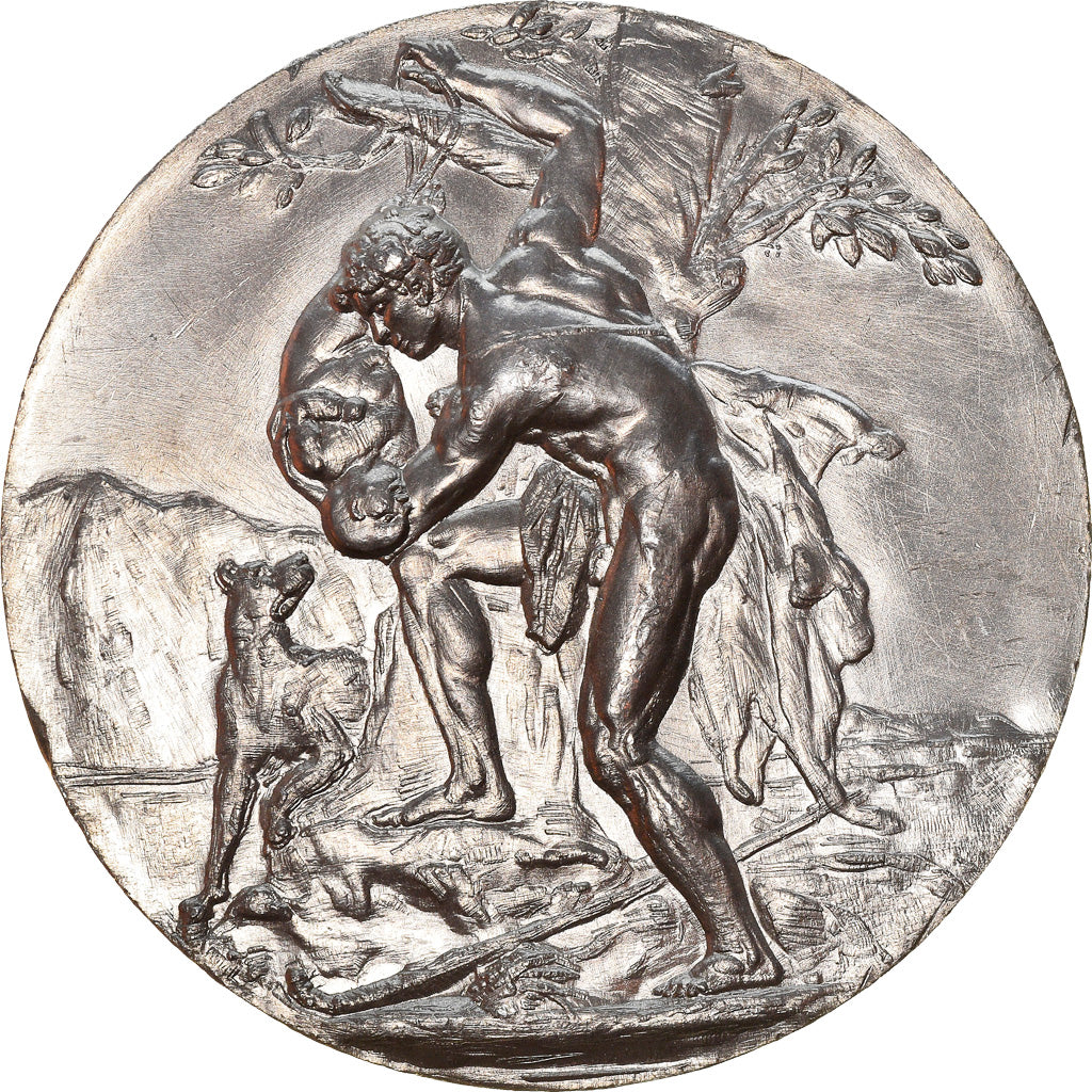 Francja, Medal, Gravure, Grand Prix de Rome, Phorbas et Oedipe, Sztuka i