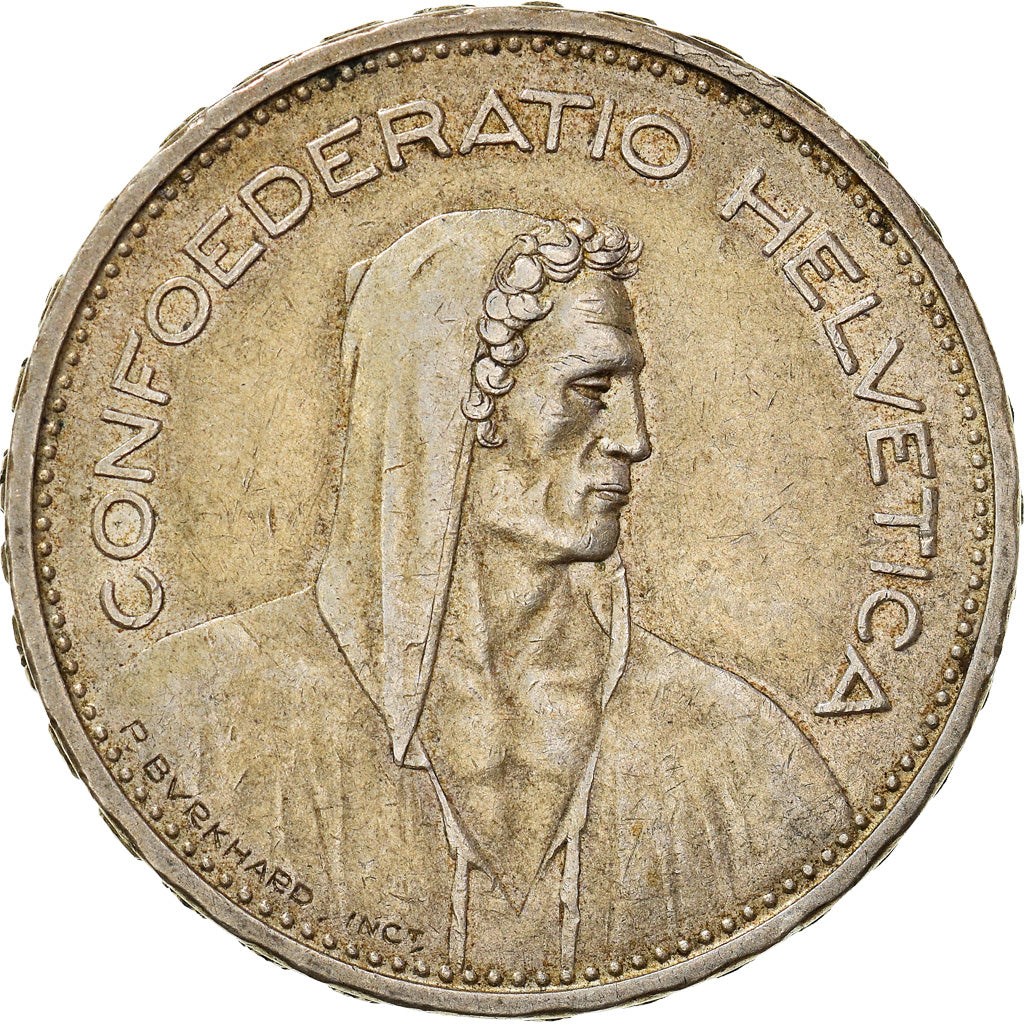 Coin, Switzerland, 5 Francs, 1932, Bern, EF(40-45), Silver, KM:40