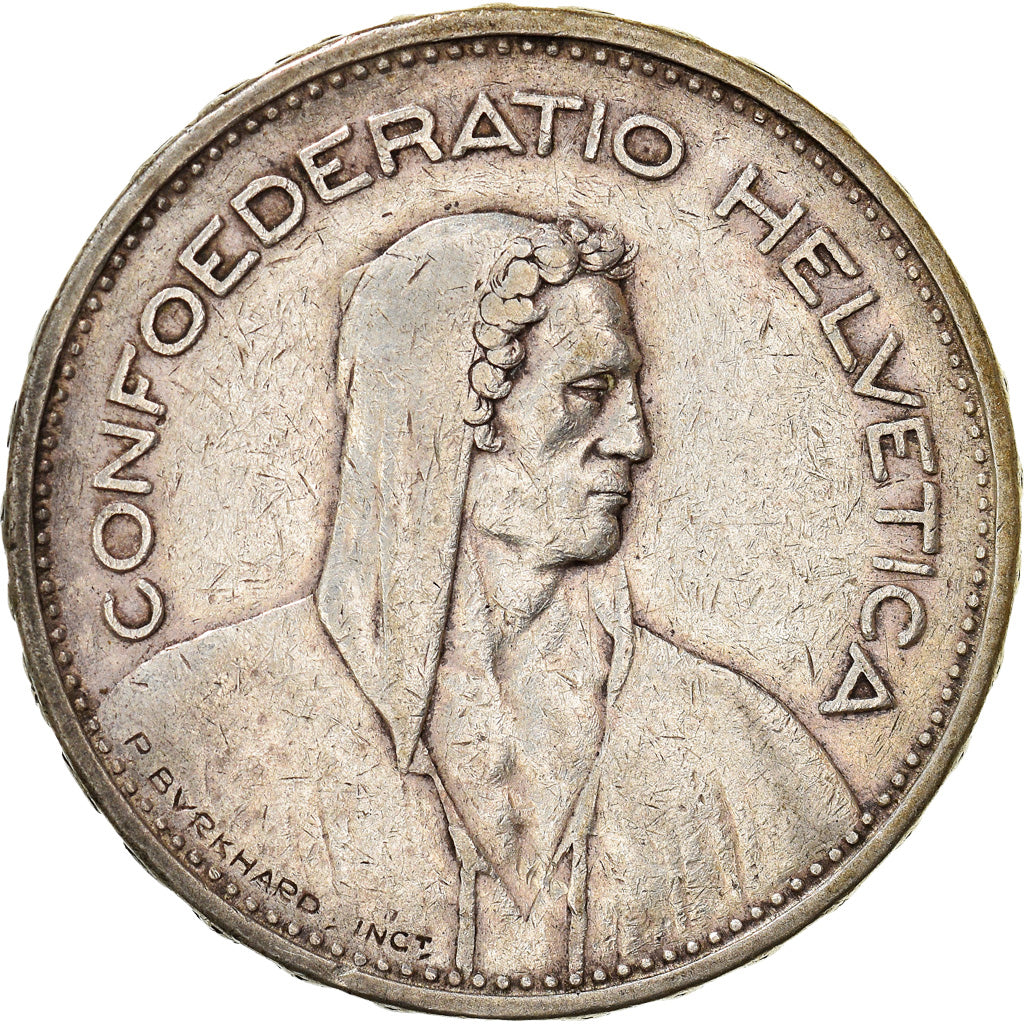 Coin, Switzerland, 5 Francs, 1932, Bern, EF(40-45), Silver, KM:40