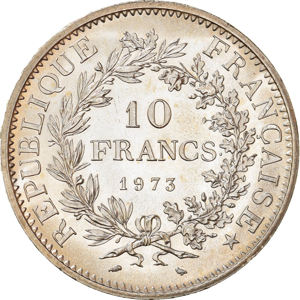 Coin, France, Hercule, 10 Francs, 1973, Paris, MS(65-70), Silver, KM:932
