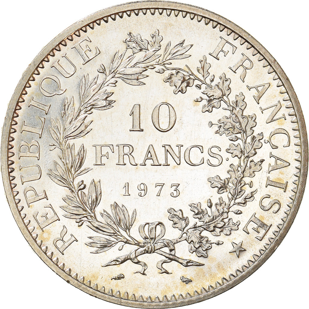 Coin, France, Hercule, 10 Francs, 1973, Paris, MS(65-70), Silver, KM:932
