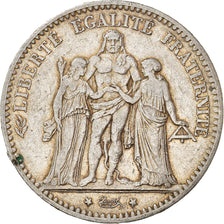 Munten, Frankrijk, Hercule, 5 Francs, 1875, Paris, FR+, Zilver, KM:820.1