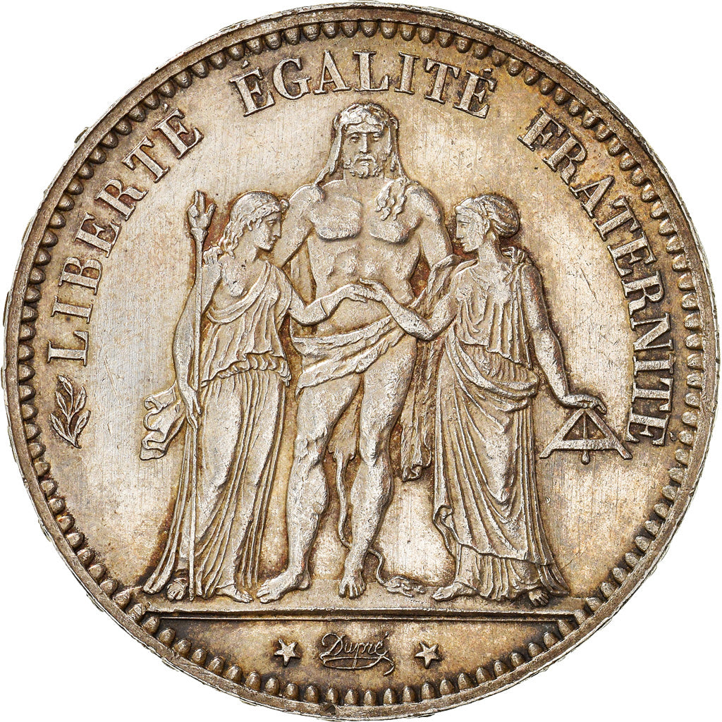 Coin, France, Hercule, 5 Francs, 1877, Paris, AU(50-53), Silver, KM:820.1