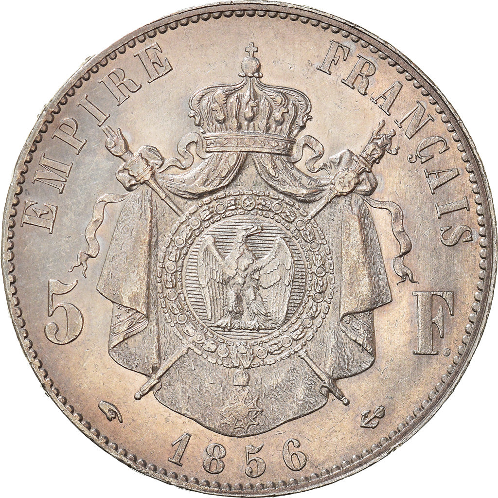 Moeda, França, Napoleon III, Napoléon III, 5 Francs, 1856, Paris, AU(50-53)