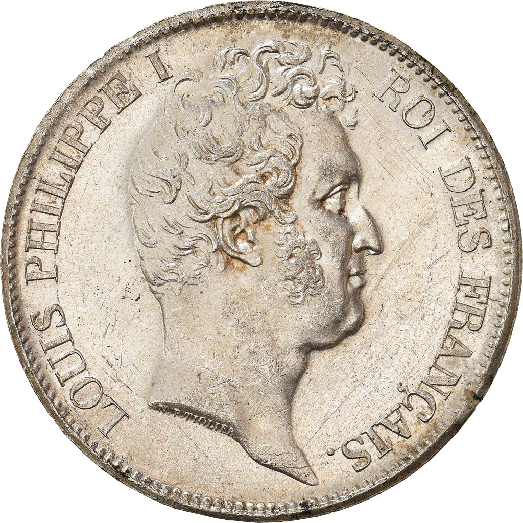 Moneda, Francia, Louis-Philippe, 5 Francs, 1831, Lille, MBC+, Plata, KM:735.13
