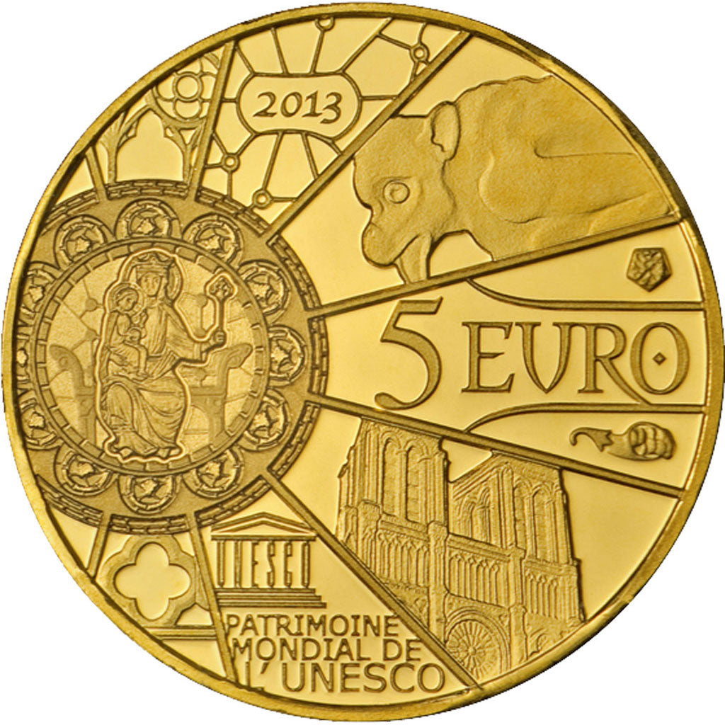 Francia, 5 Euro, 2013, FDC, Oro, KM:2099