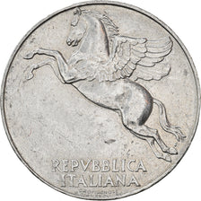 Munten, Italië, 10 Lire, 1949, Rome, ZF+, Aluminium, KM:90