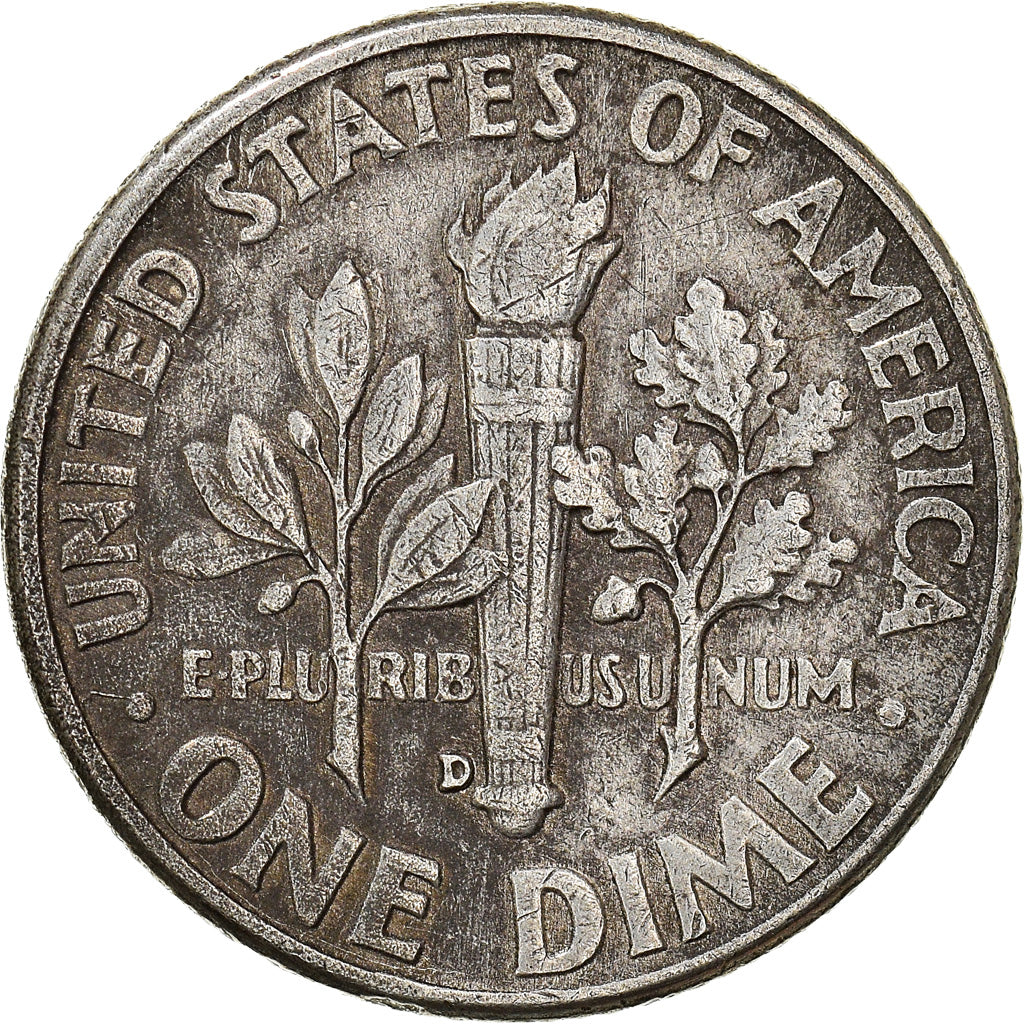 Coin, United States, Roosevelt Dime, 1960, Denver, EF(40-45), Silver