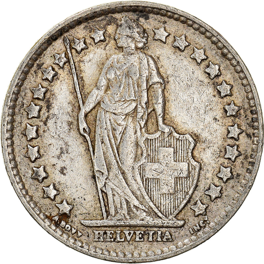 Coin, Switzerland, 1/2 Franc, 1936, Bern, EF(40-45), Silver, KM:23
