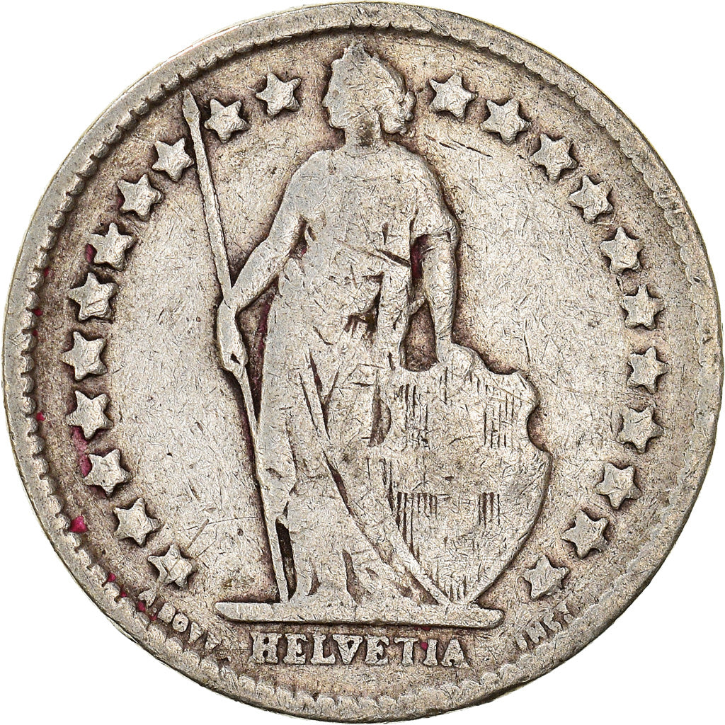 Coin, Switzerland, 1/2 Franc, 1907, Bern, VF(20-25), Silver, KM:23