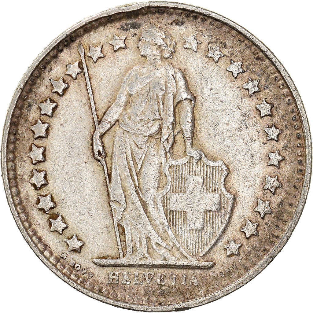 Coin, Switzerland, 1/2 Franc, 1921, Bern, EF(40-45), Silver, KM:23