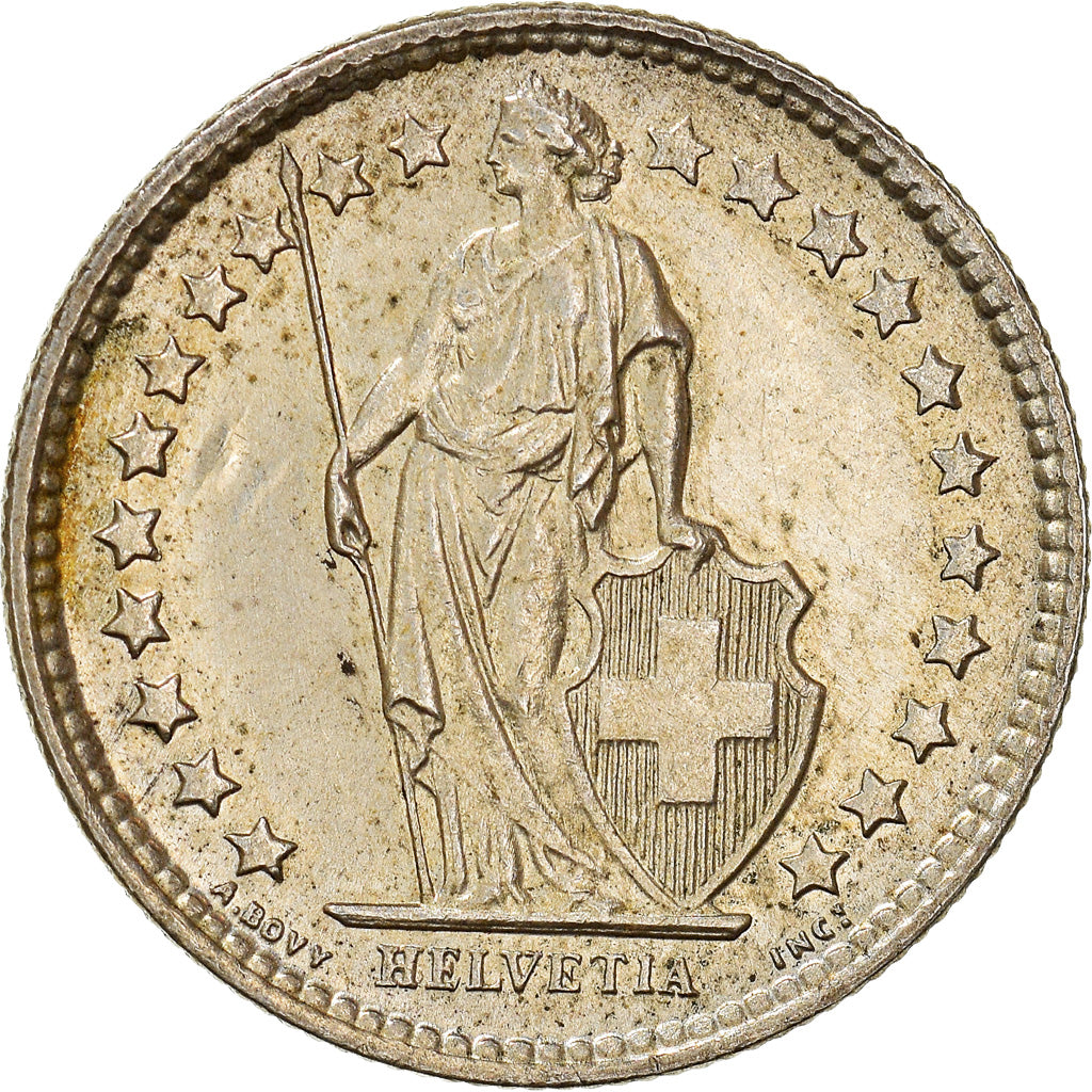 Coin, Switzerland, 1/2 Franc, 1961, Bern, AU(55-58), Silver, KM:23