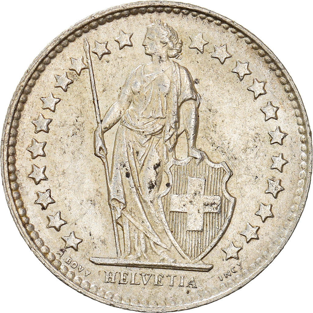 Coin, Switzerland, 1/2 Franc, 1944, Bern, AU(55-58), Silver, KM:23