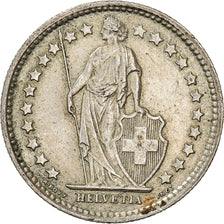 Coin, Switzerland, 1/2 Franc, 1958, Bern, AU(50-53), Silver, KM:23