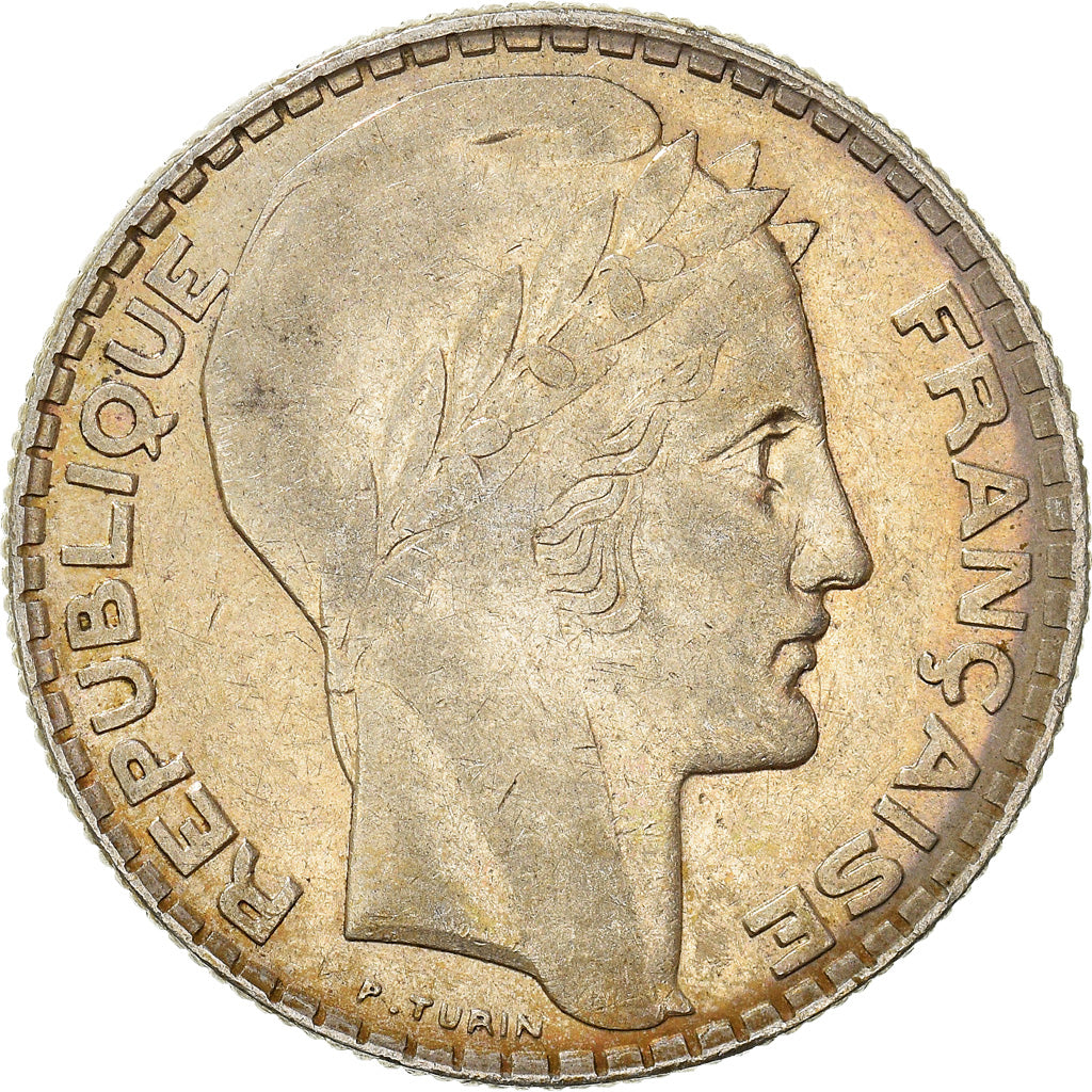 Coin, France, Turin, 10 Francs, 1939, Paris, EF(40-45), Silver, KM:878