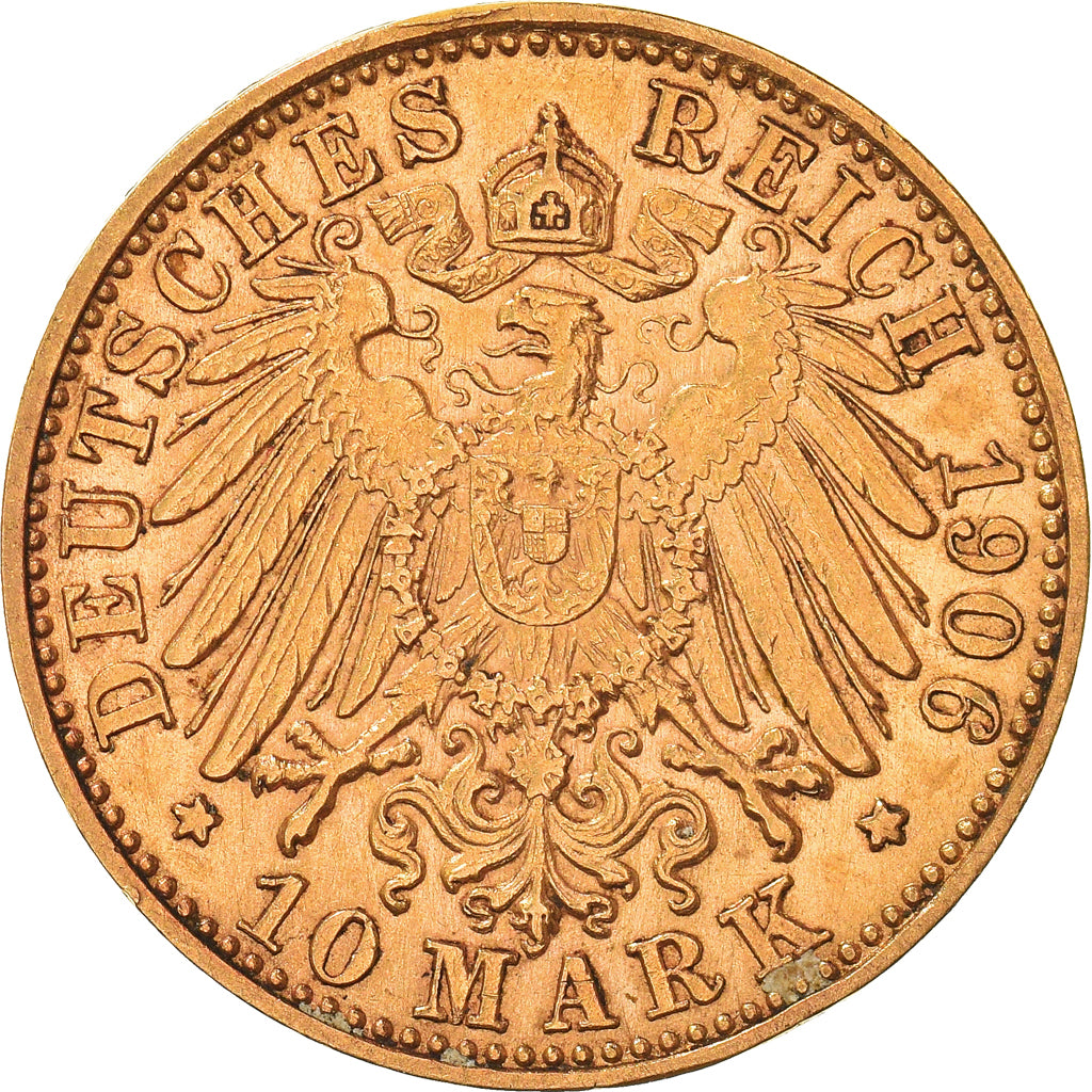 Monnaie, GERMANY - EMPIRE, Otto, 10 Mark, 1906, Munich, TTB, Or, KM:994