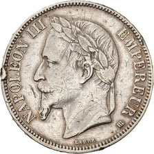 Coin, France, Napoleon III, 5 Francs, 1868, Strasbourg, VF(30-35), Silver