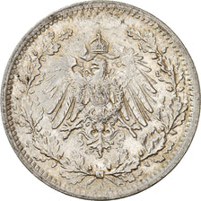 Moneta, GERMANIA - IMPERO, 1/2 Mark, 1916, Berlin, SPL-, Argento, KM:17