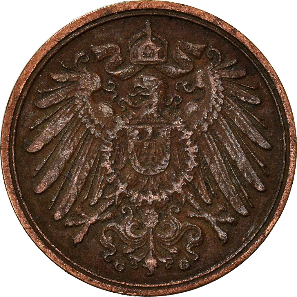 Coin, GERMANY - EMPIRE, Wilhelm II, Pfennig, 1906, Karlsruhe, EF(40-45), Copper
