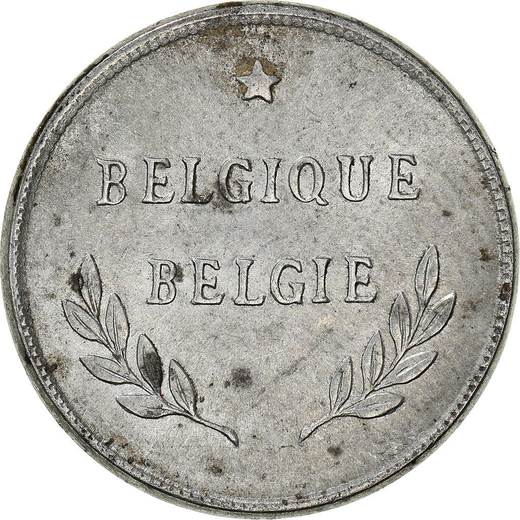 Coin, Belgium, Léopold III, 2 Francs, 2 Frank, 1944, VF(30-35), Zinc Coated