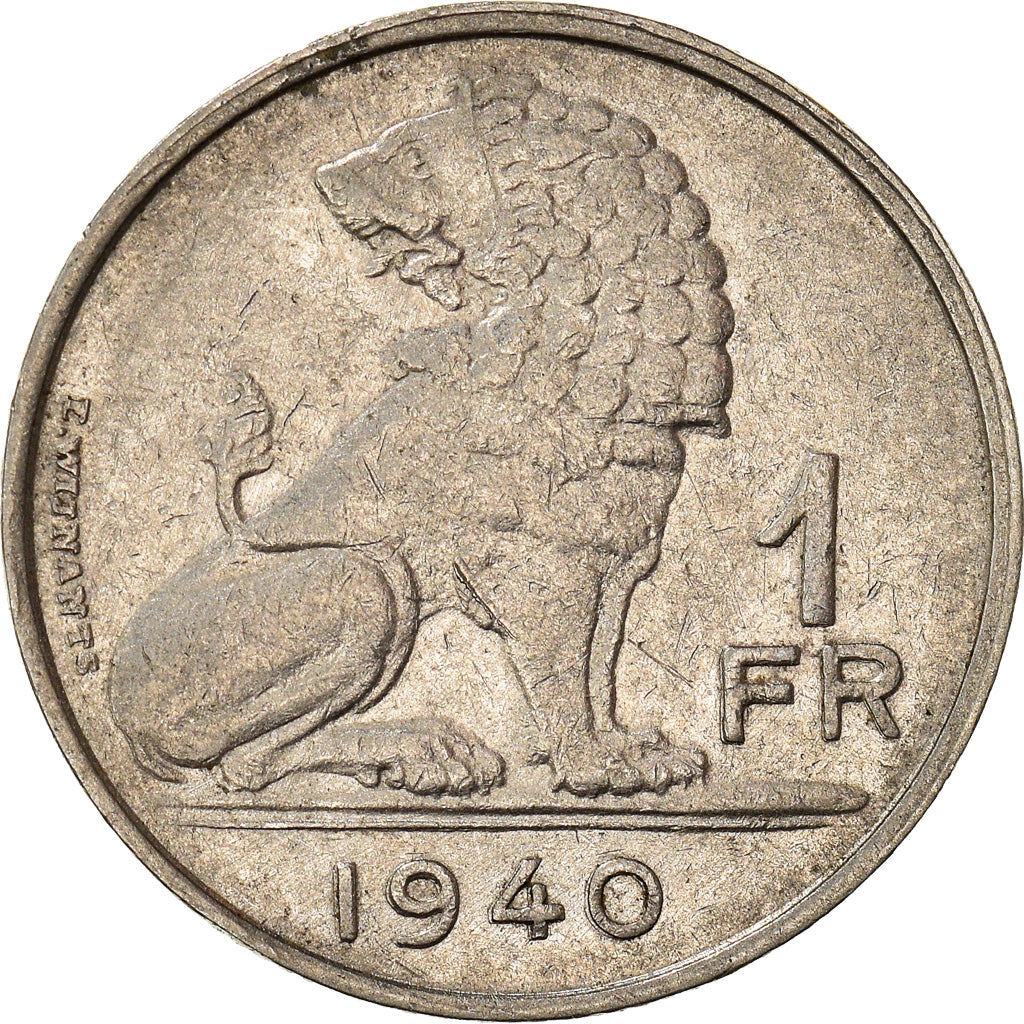 Coin, Belgium, Léopold III, Franc, 1940, EF(40-45), Nickel, KM:120