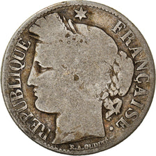 Coin, France, Cérès, Franc, 1871, Paris, F(12-15), Silver, KM:822.1