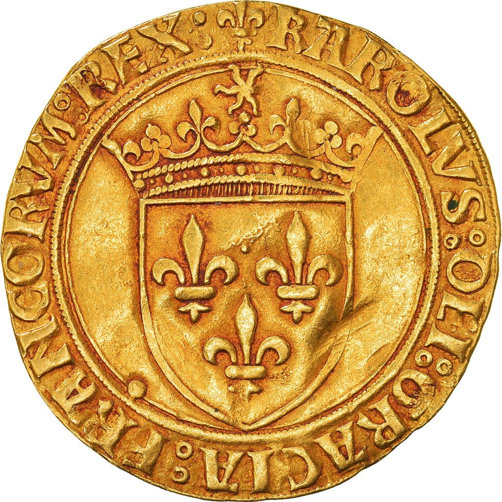 Monnaie, France, Charles VIII, Écu d'or au soleil, 1483-1498, Paris, TTB+, Or