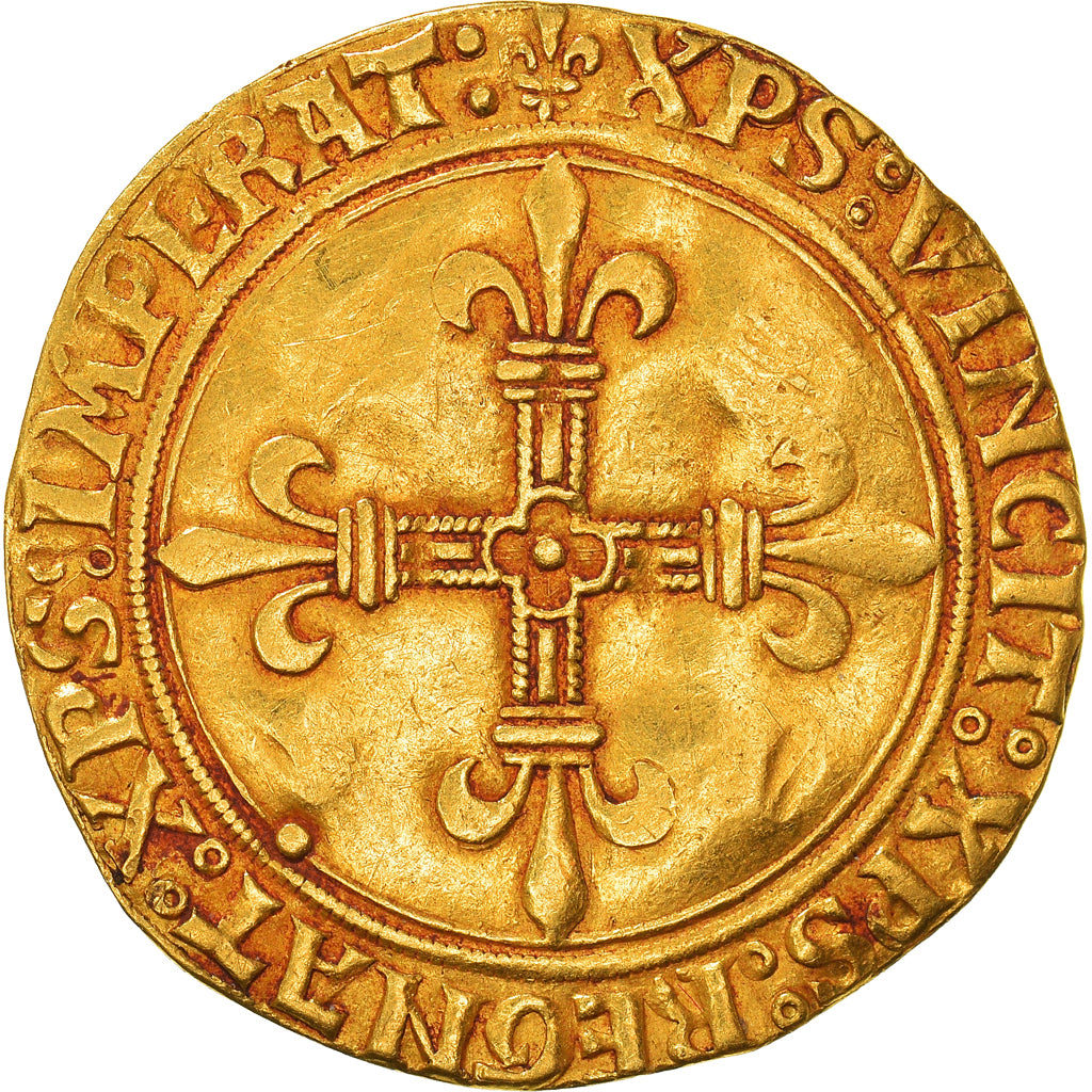 Monnaie, France, Charles VIII, Écu d'or au soleil, 1483-1498, Paris, TTB+, Or