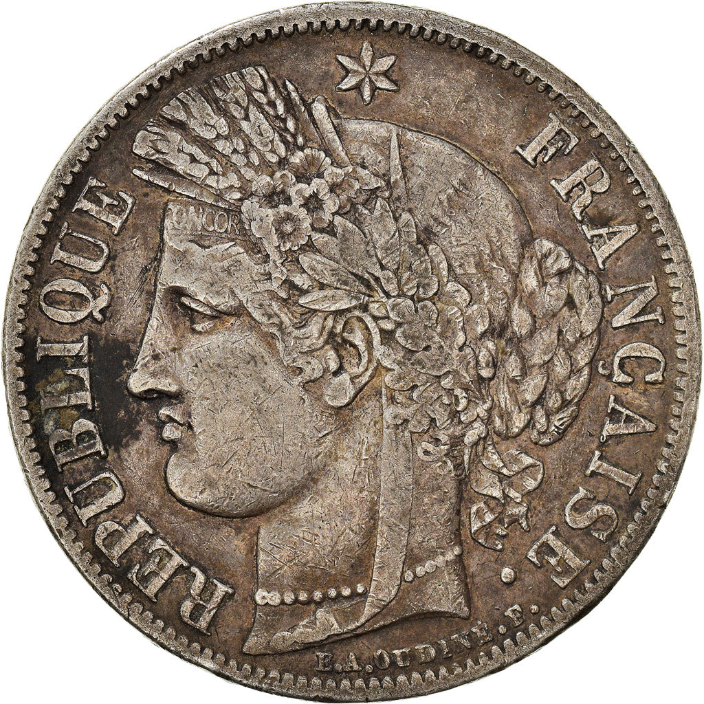 Coin, France, Cérès, 5 Francs, 1849, Paris, EF(40-45), Silver, KM:761.1