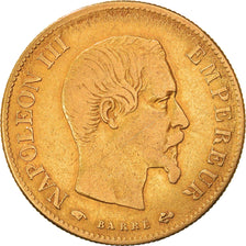 Moeda, França, Napoléon III, 10 Francs, 1860, Paris, VF(30-35), Dourado