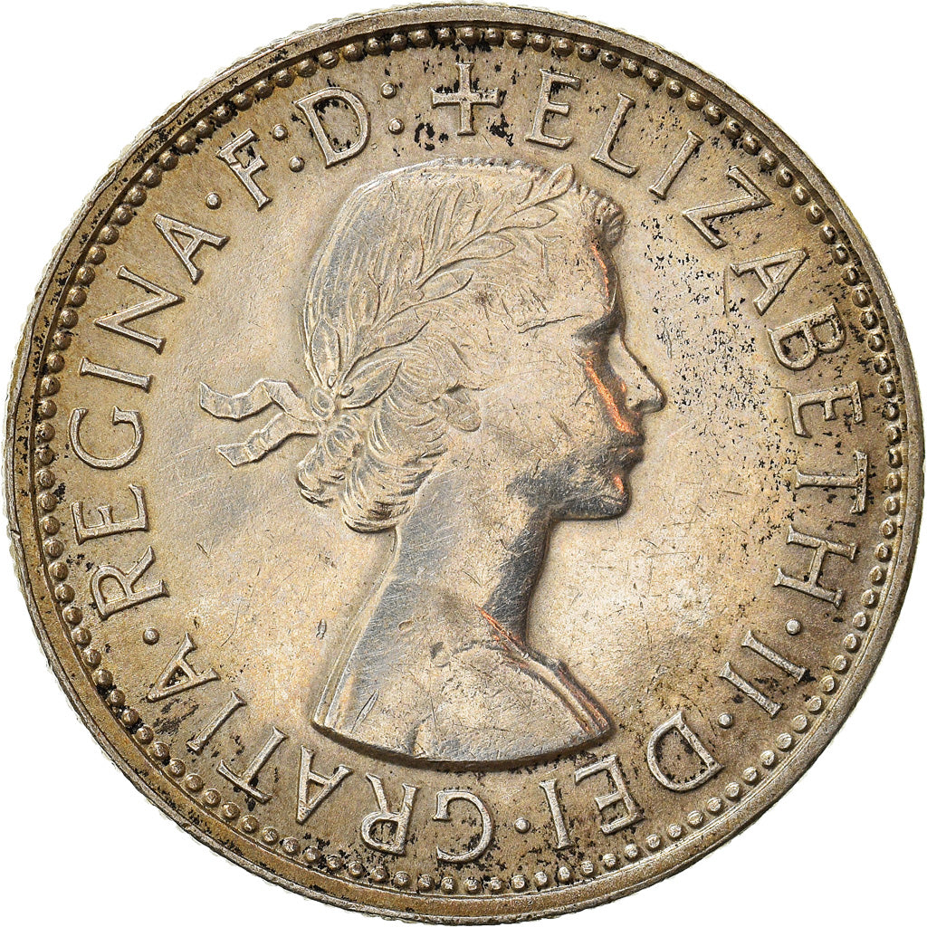 Moneda, Australia, Elizabeth II, Florin, 1960, Melbourne, MBC+, Plata, KM:60