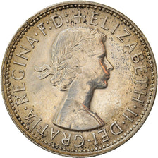 Moneda, Australia, Elizabeth II, Florin, 1960, Melbourne, MBC+, Plata, KM:60