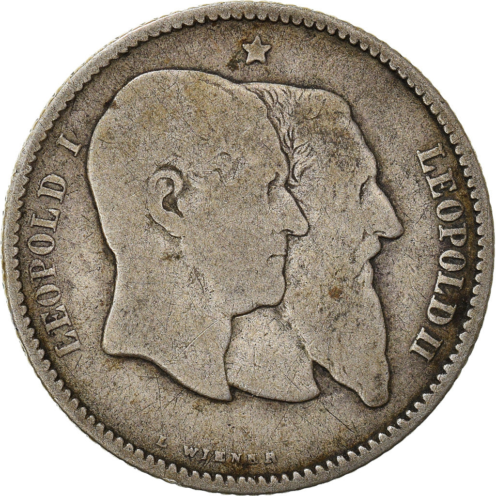 Coin, Belgium, Leopold II, Franc, 1880, F(12-15), Silver, KM:38