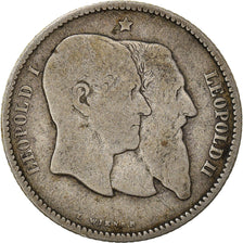 Coin, Belgium, Leopold II, Franc, 1880, F(12-15), Silver, KM:38