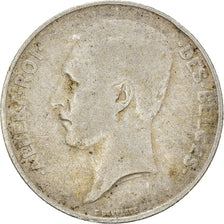 Moneta, Belgio, Albert I, Franc, 1914, MB, Argento, KM:72