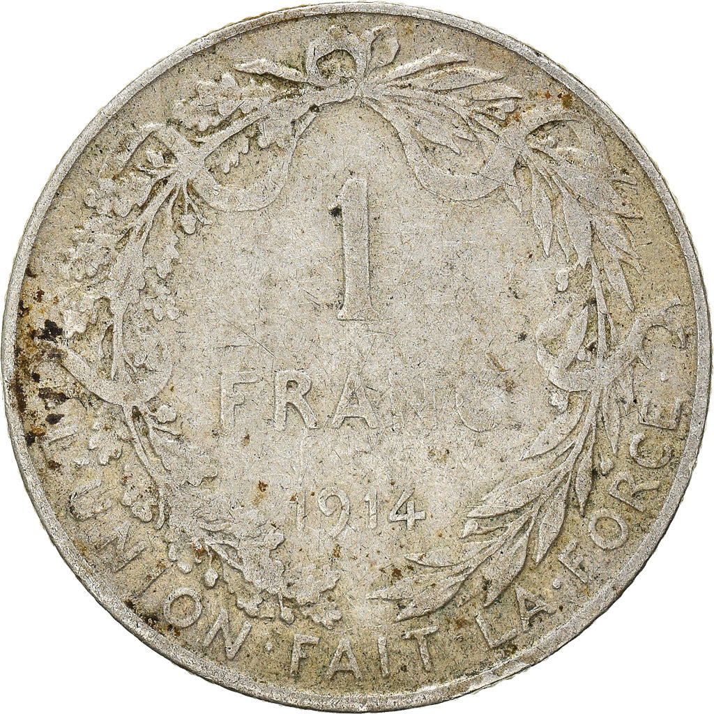 Coin, Belgium, Albert I, Franc, 1914, VF(20-25), Silver, KM:72
