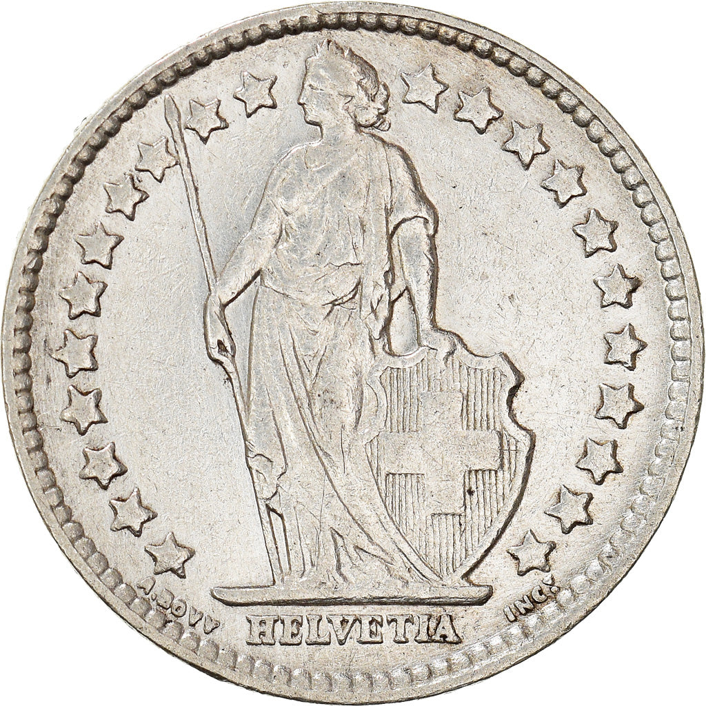 Coin, Switzerland, 1/2 Franc, 1932, Bern, AU(55-58), Silver, KM:23
