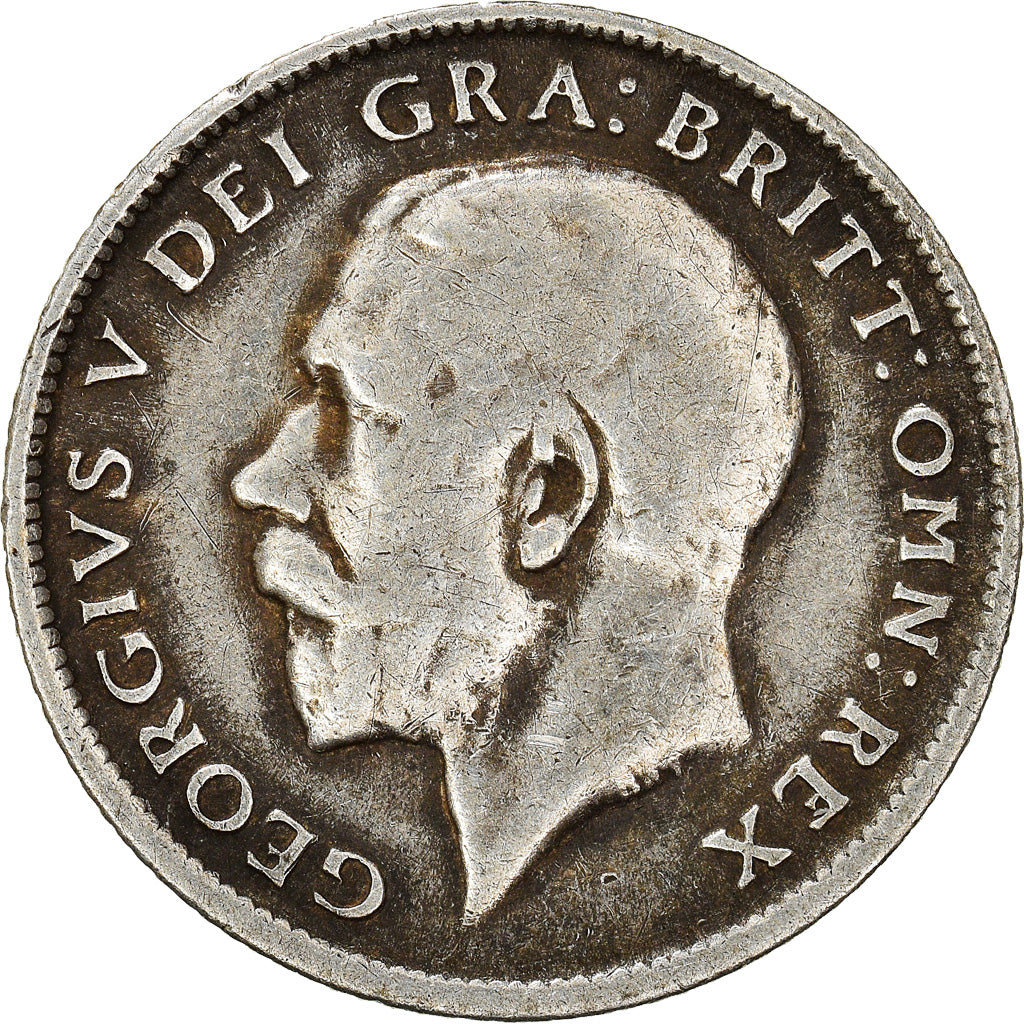 Coin, Great Britain, George V, 6 Pence, 1916, EF(40-45), Silver, KM:815
