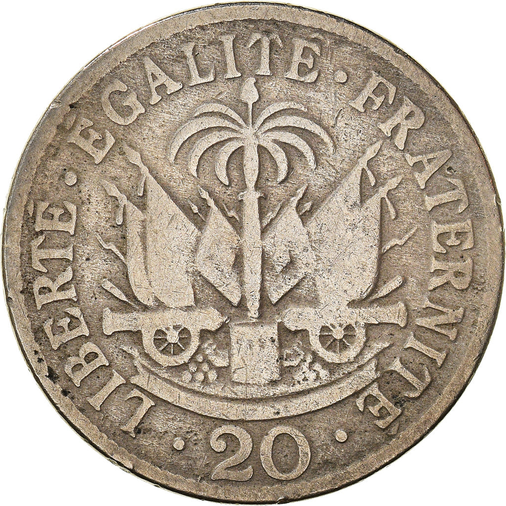 Coin, Haiti, 20 Centimes, 1907, VF(20-25), Copper-nickel, KM:55