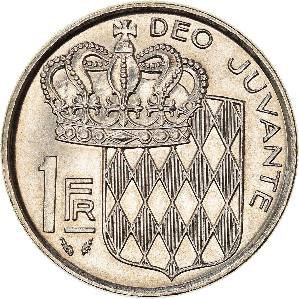 Moeda, Mónaco, Rainier III, Franc, 1979, MS(65-70), Níquel, KM:140, Gadoury:MC