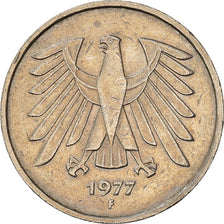 Coin, GERMANY - FEDERAL REPUBLIC, 5 Mark, 1977, Stuttgart, AU(50-53)